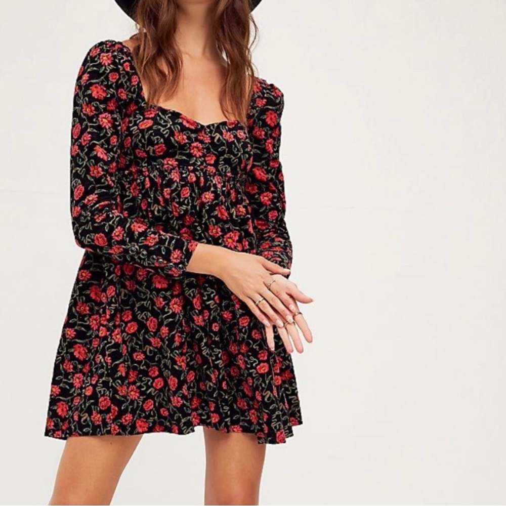 NWOT Free People Bessie Corduroy Mini Dress